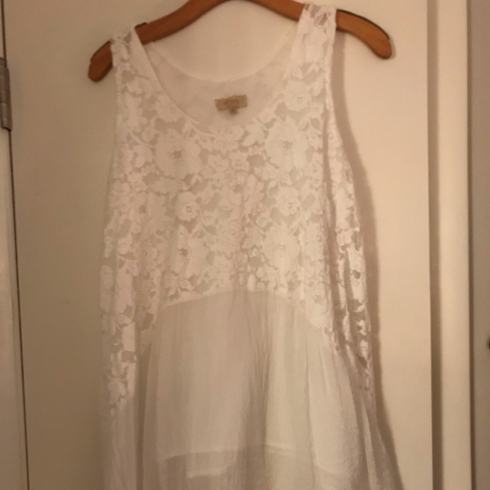 White sheer tank